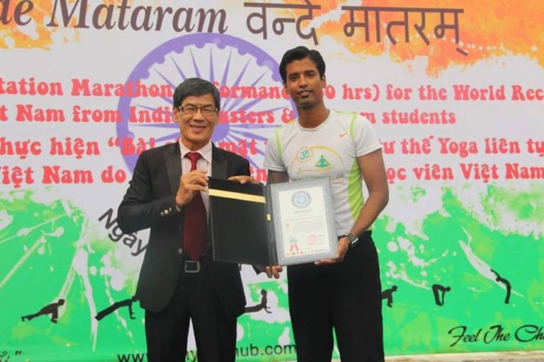 ವಿಯೆಟ್ನಾಂನಲ್ಲಿ ವಿಶ್ವ ದಾಖಲೆ ಬರೆದ ಕೊಡಗಿನ ಚೆರಿಯಮನೆ ಸಂತೋಷ್